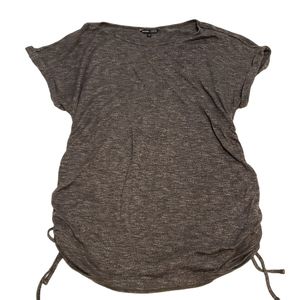 George Heathered Gray Rouched Sides Maternity Top